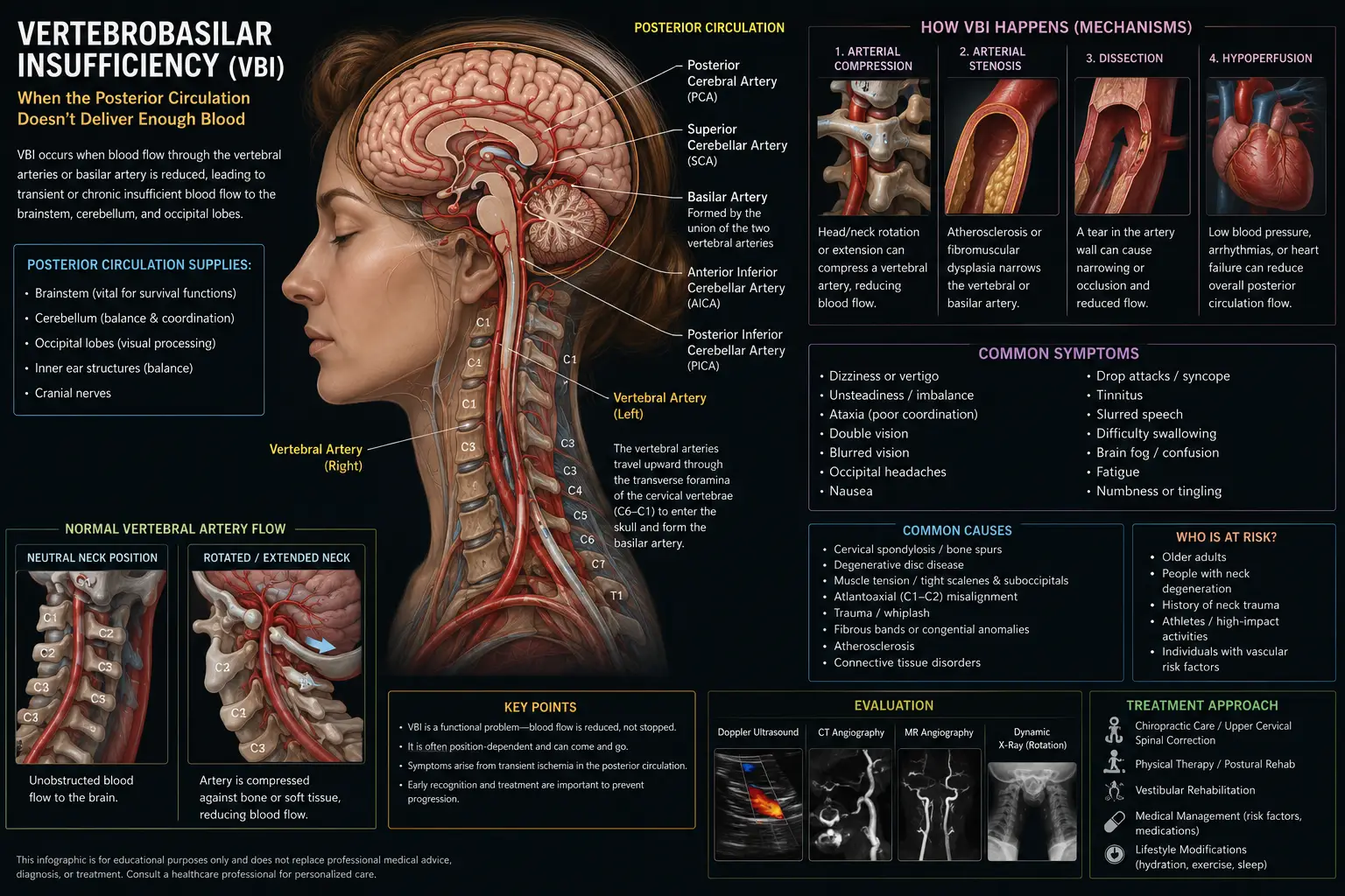 Vertebrobasilar Insufficiency (VBI) in Sarasota, Florida: How Gentle Upper Cervical Chiropractic Care Helps Patients Manage the Dizziness, Visual Disturbances, and Imbalance That Come from Reduced Blood Flow to the Brainstem