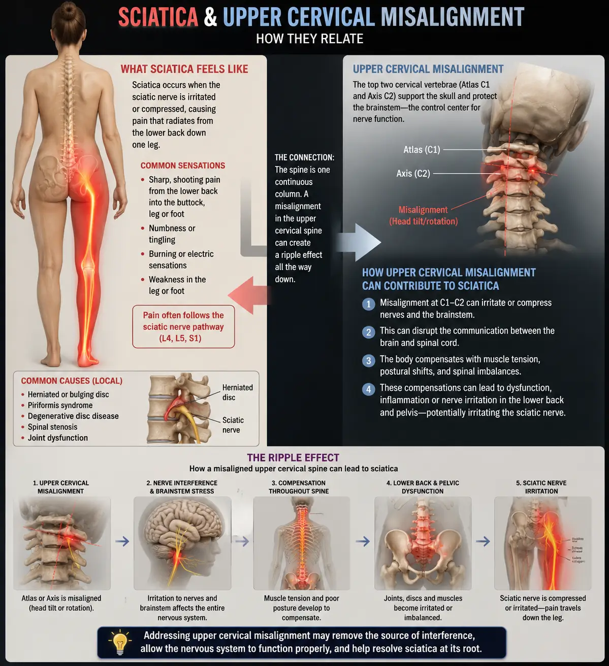Sciatica in Sarasota, Florida: How Upper Cervical Chiropractic Care at Lavender Family Chiropractic Supports the Whole-Spine Picture Behind Your Leg Pain
