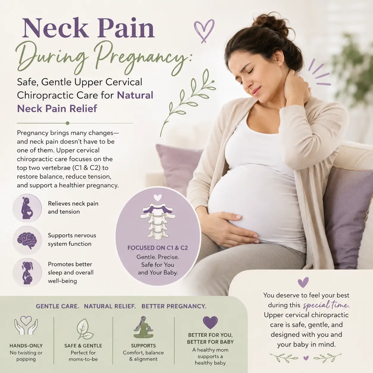 Neck Pain During Pregnancy: Safe, Gentle Upper Cervical Chiropractic Care for Natural Neck Pain Relief