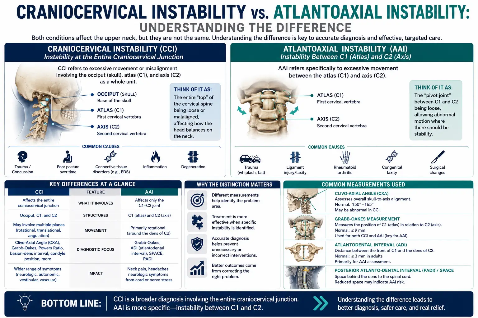 Craniocervical Instability vs. Atlantoaxial Instability: Understanding the Difference