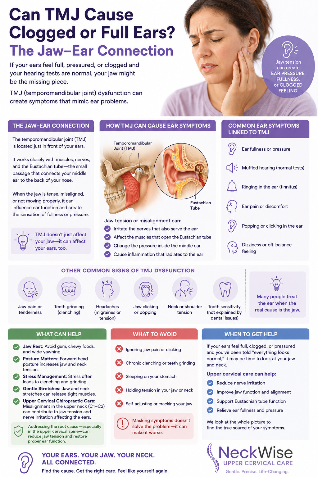 Can TMJ Cause Clogged or Full Ears treatment and relief in sarasota and Lakewood Ranch florida
