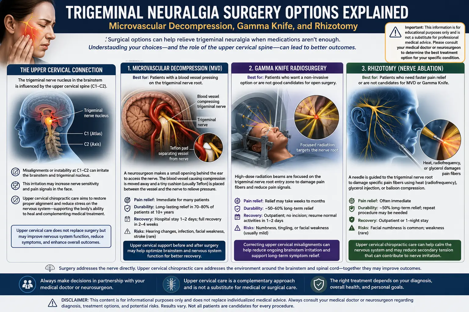 Trigeminal Neuralgia Surgery Options Explained: Microvascular Decompression, Gamma Knife, and Rhizotomy