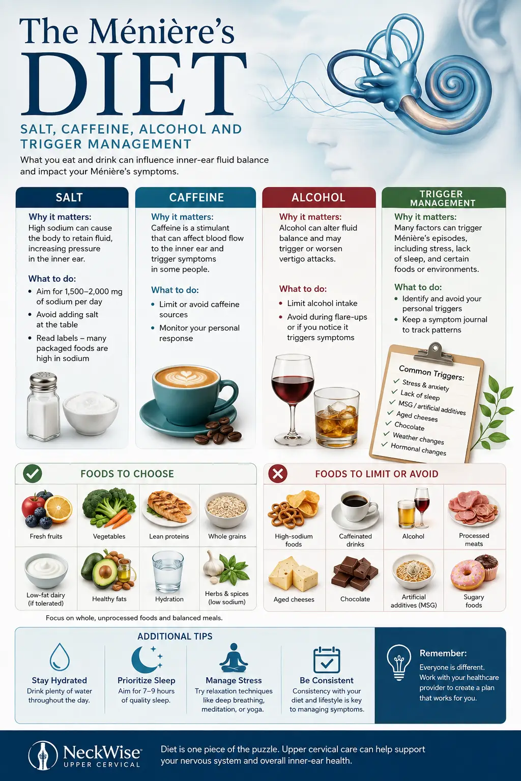 The Meniere’s Diet: Salt, Caffeine, Alcohol and Trigger Management