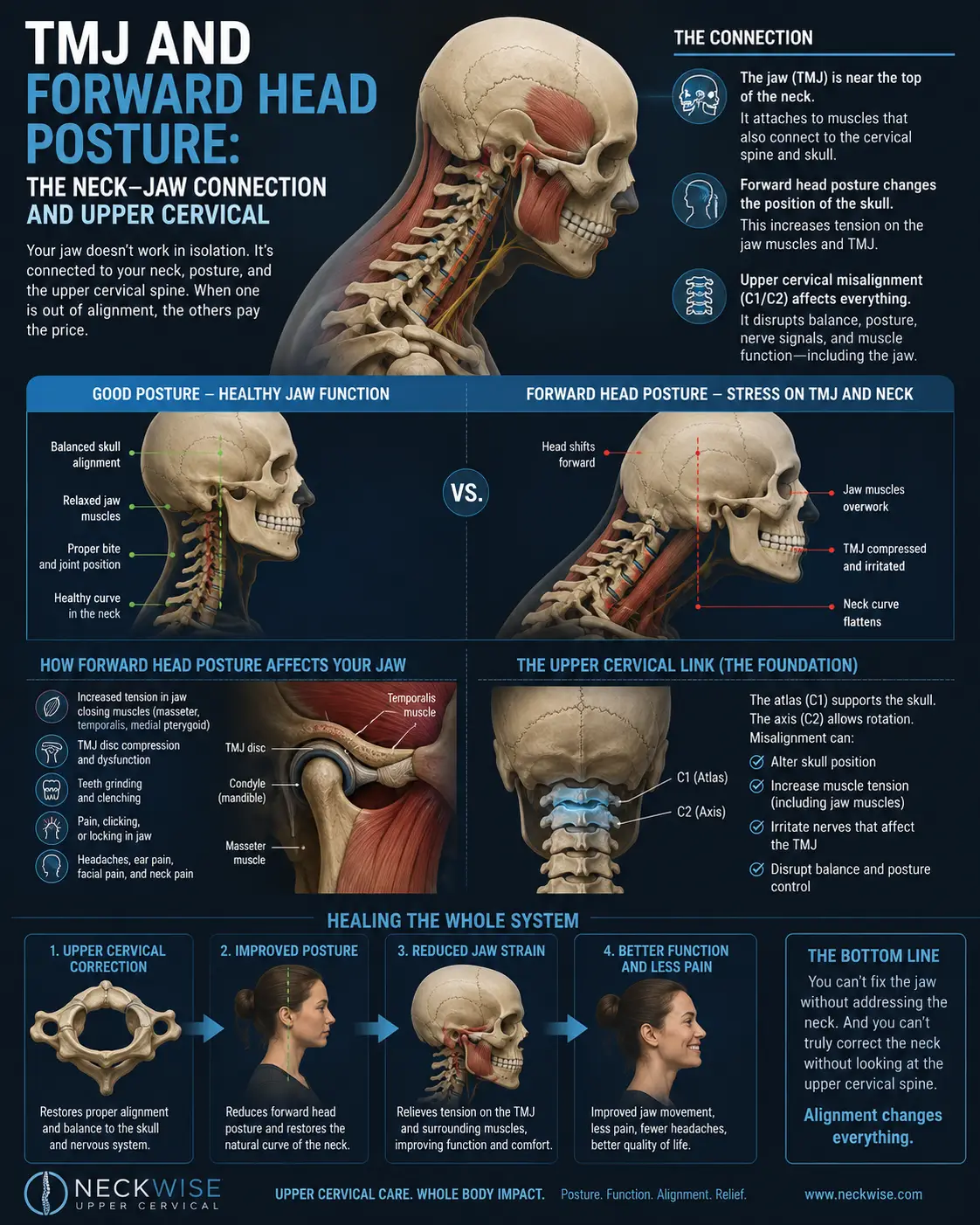 TMJ and Forward Head Posture: The Neck–Jaw Connection