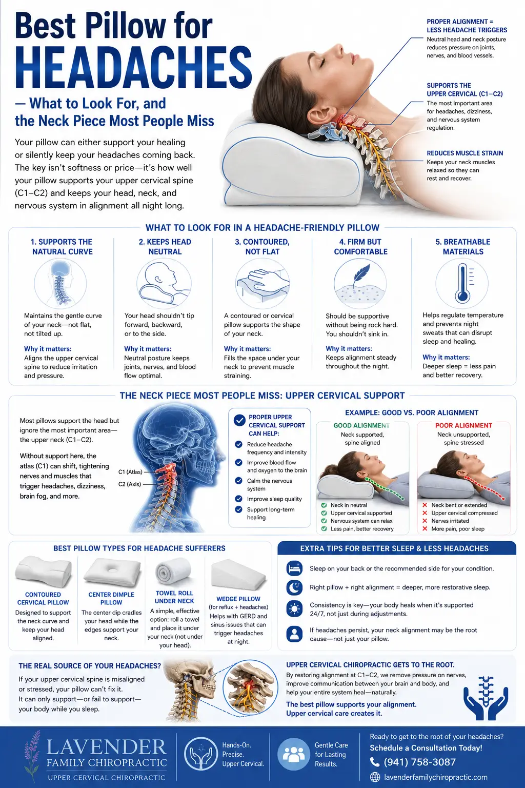 Best Pillow for Headaches — What to Look For, and the Neck Piece Most People Miss