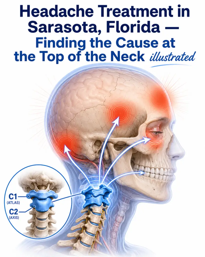 Headache Treatment in Sarasota, Florida — Finding the Cause at the Top of the Neck