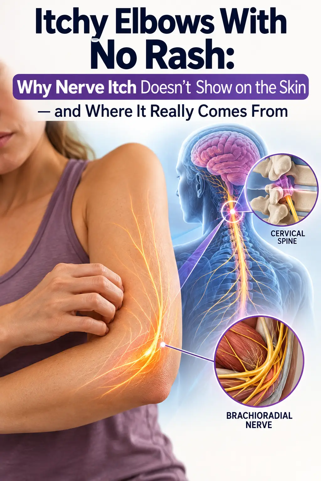 Itchy Elbows With No Rash: Why Nerve Itch Doesn’t Show on the Skin — and Where It Really Comes From