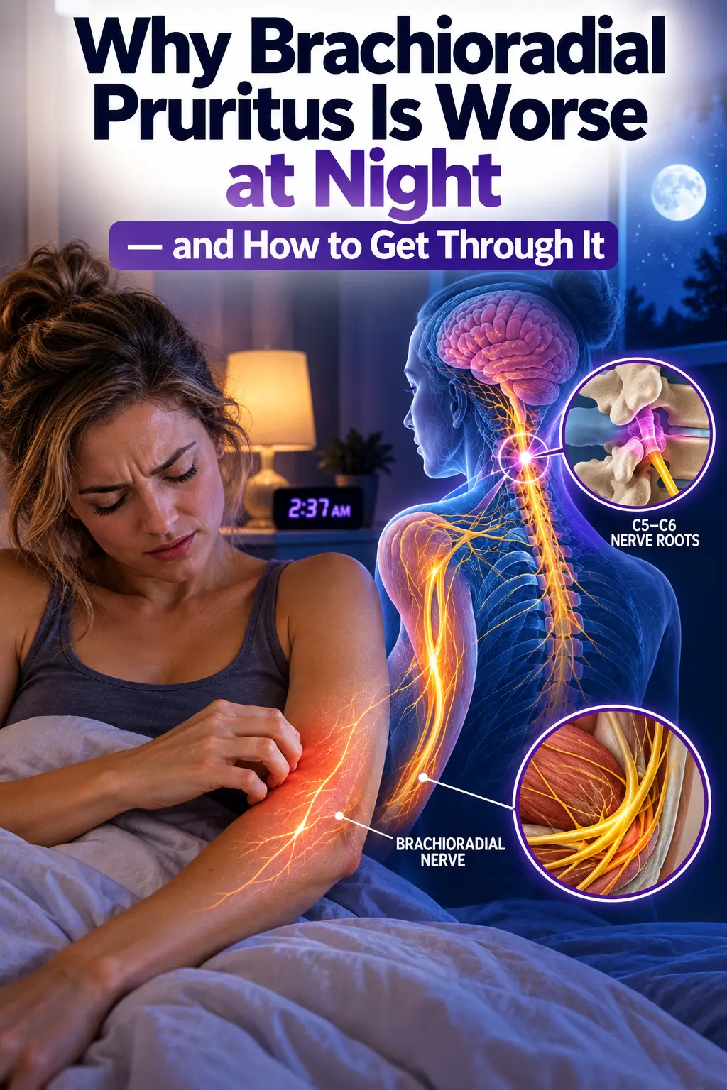 Why Brachioradial Pruritus Is Worse at Night — and How to Get Through It
